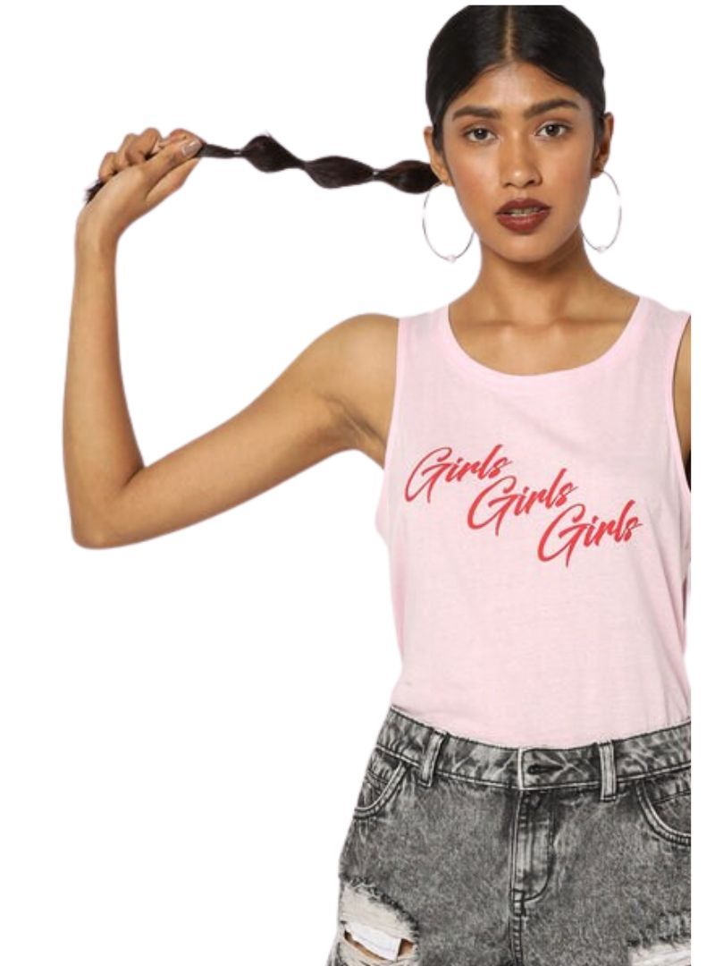 "GIRLS" PRINTED TANK TOP sold by FBO