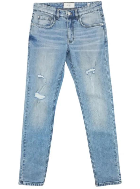RIPPED DETAIL SLIM FIT DENIM JEAN sold by FBO