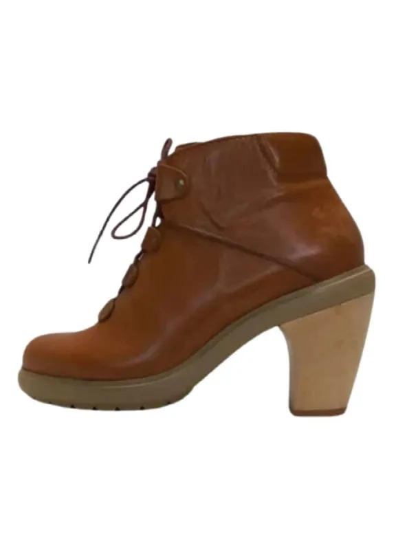 BLOCK HEEL LACE UP BOOTS sold by FBO