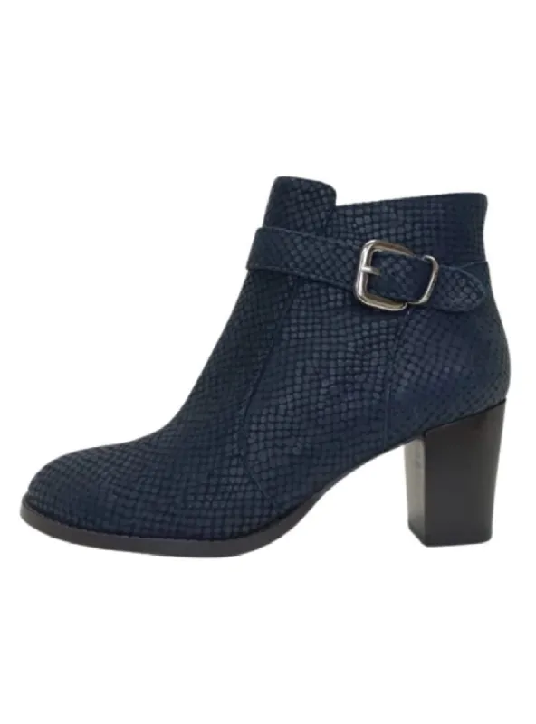BUCKLE DETAIL BLOCK HEEL BOOT sold by FBO