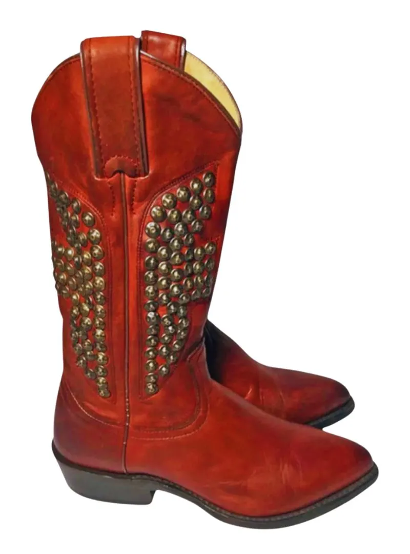STUDDED LEATHER BOOTS sold by FBO
