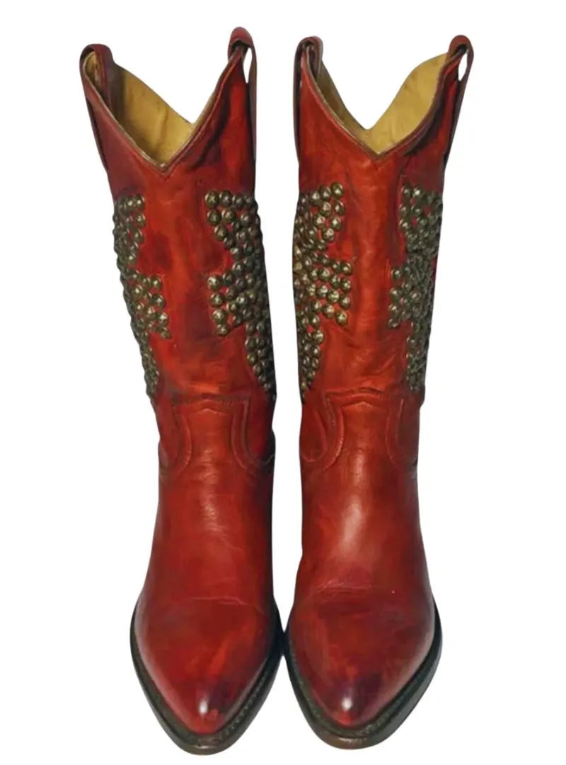 STUDDED LEATHER BOOTS sold by FBO product image thumbnail 2