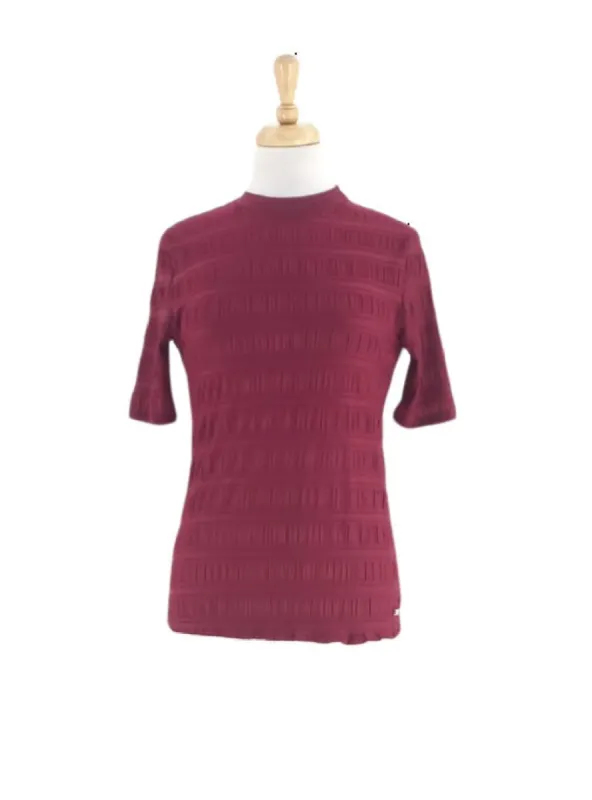 TEXTURED MOCK NECK BLOUSE sold by FBO