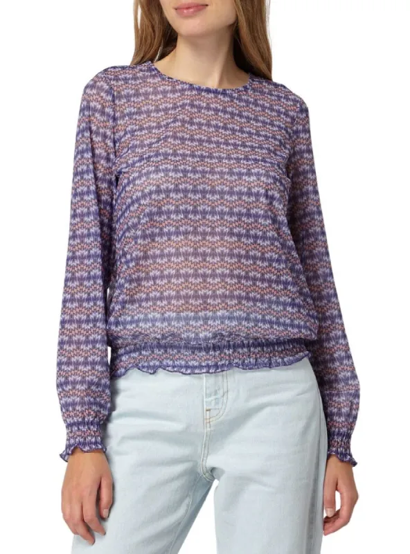 MESH PATTERNED BLOUSE sold by FBO