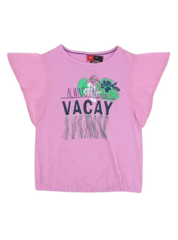 DETAILED PRINTED FLARE SLEEVE TOP sold by FBO