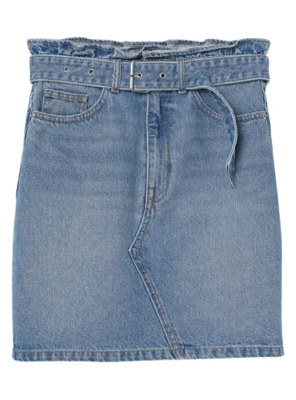 PAPER BAG DENIM SKIRT sold by FBO