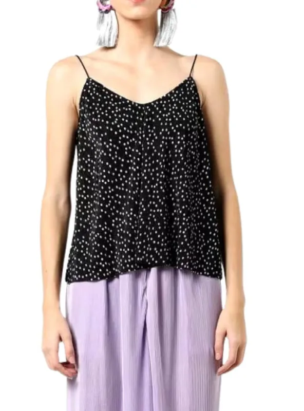 DETAILED DOTTED SLEEVELESS  BLOUSE sold by FBO