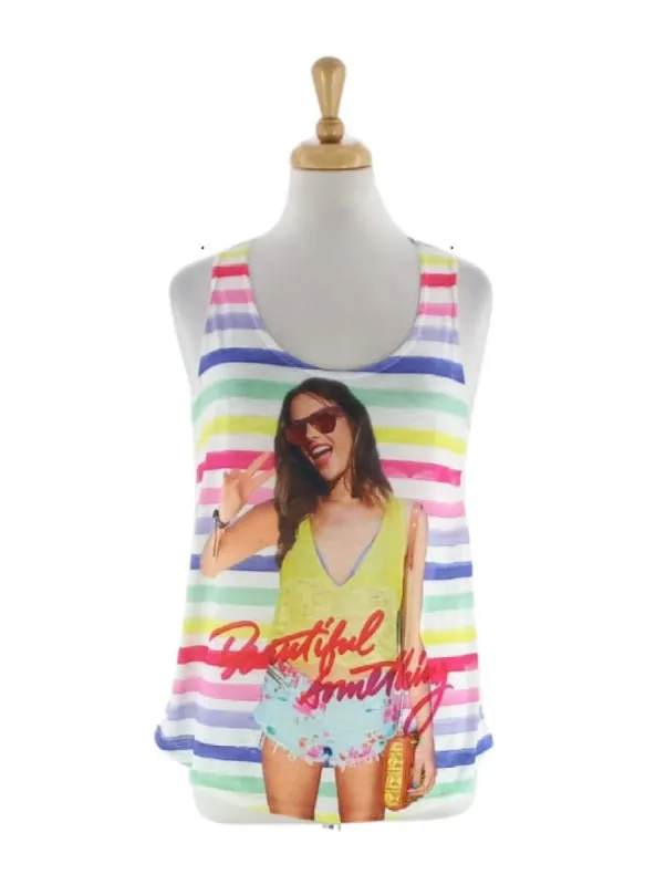 DETAILED  PRINT SLEEVELESS TOP sold by FBO