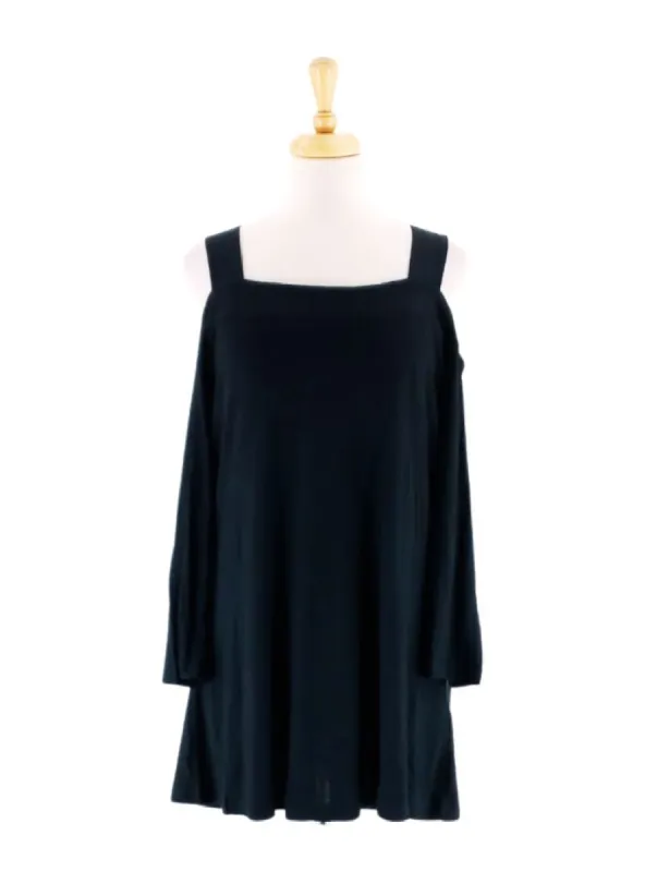 COLD SHOULDER LONG SLEEVE PLAIN TOP sold by FBO