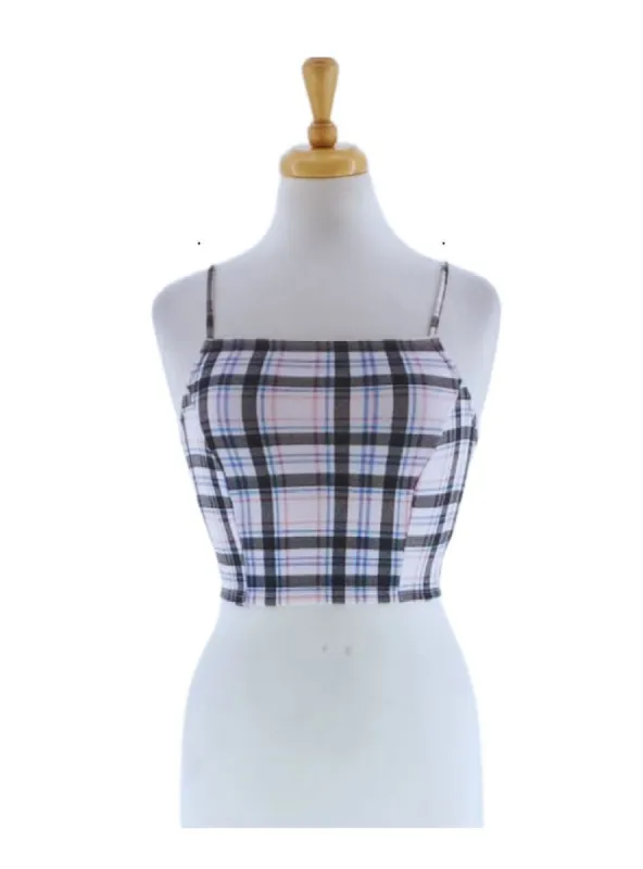 CHECK CROPPED TOP sold by FBO