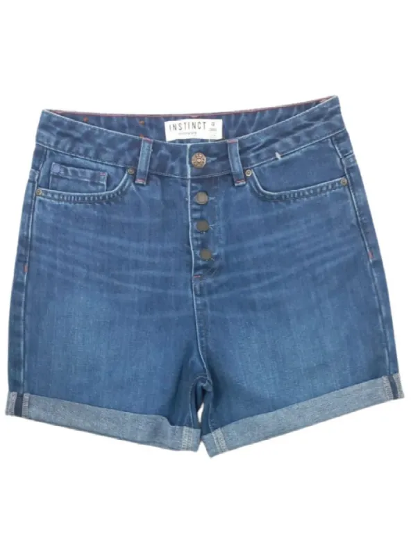 HIGH WAIST DENIM SHORTS sold by FBO