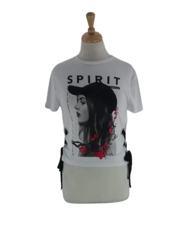 LACED PRINTED TEE sold by FBO