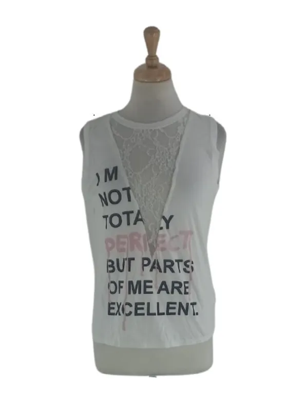 PRINTED SLEEVELESS LACE TOP sold by FBO