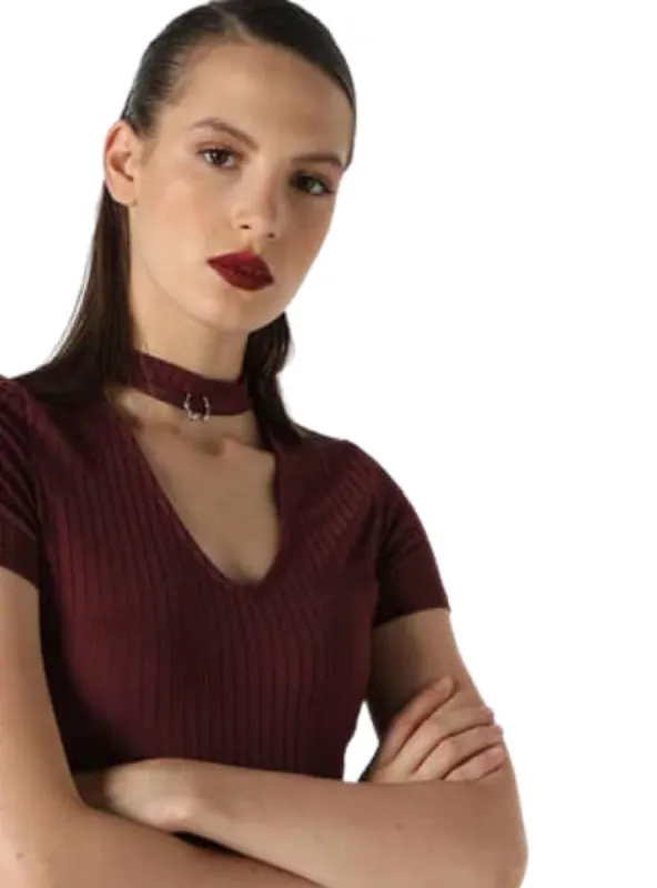 RIBBED HALTER NECK TOP sold by FBO