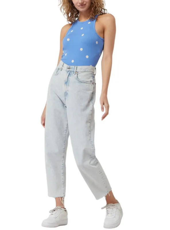 FLORAL RIBBED PRINTED TANK sold by FBO