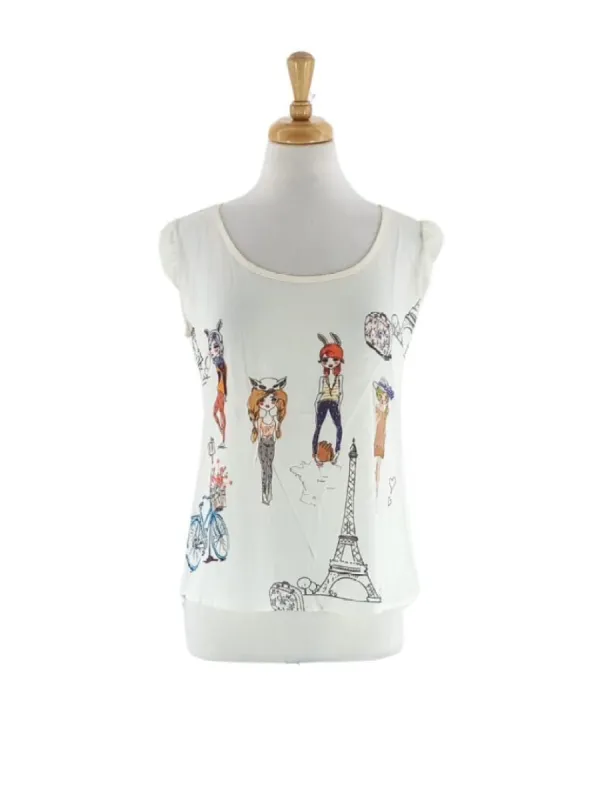 PRINTED LACE SLEEVE BLOUSE sold by FBO