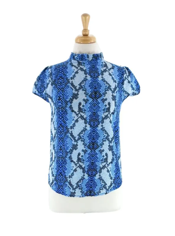 DETAILED FRILL MOCK NECK BLOUSE sold by FBO