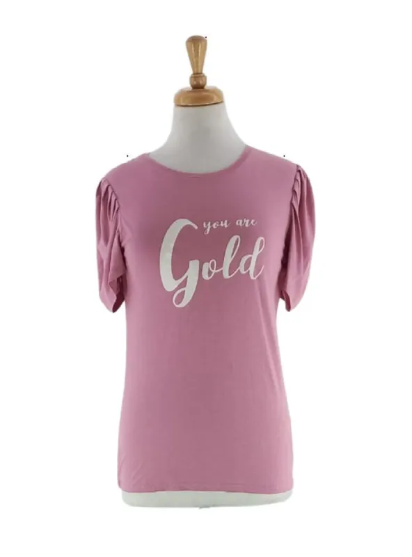 ''YOU ARE GOLD'' STATEMENT TEE sold by FBO