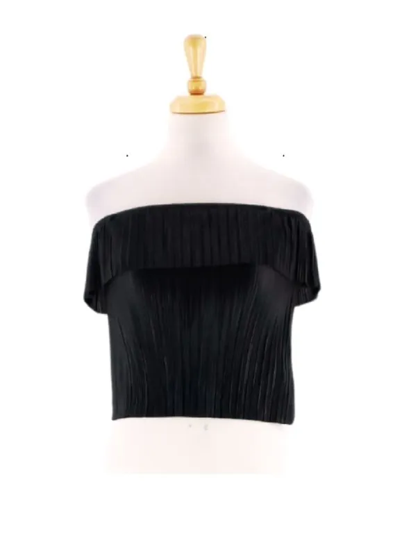 PLEATED OFF SHOULDER TOP sold by FBO