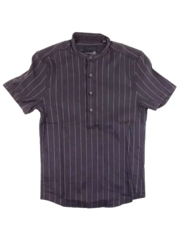 STRIPED CHINESE COLLAR SHIRT sold by FBO