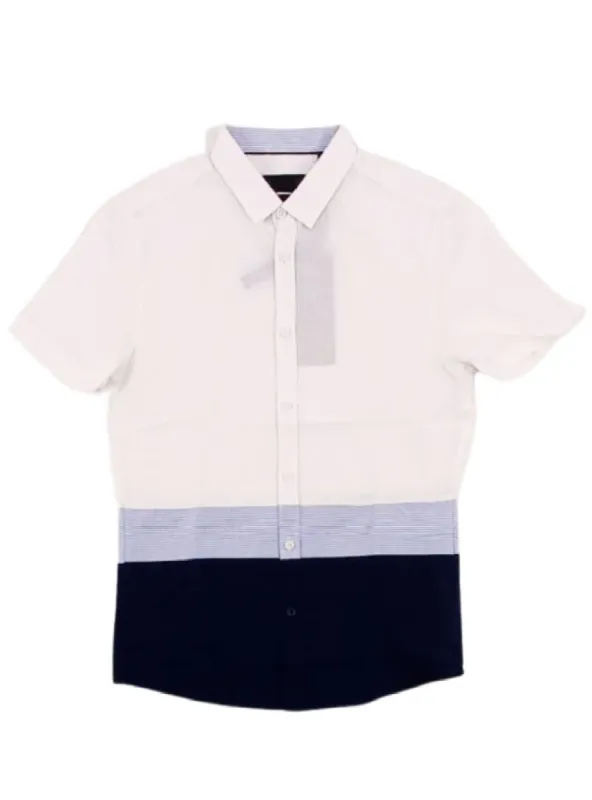STRIPE DETAIL SHORT SLEEVE SHIRT sold by FBO
