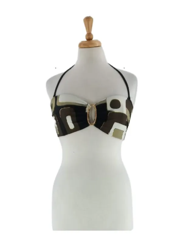PRINTED DETAILED BIKINI TOP sold by FBO
