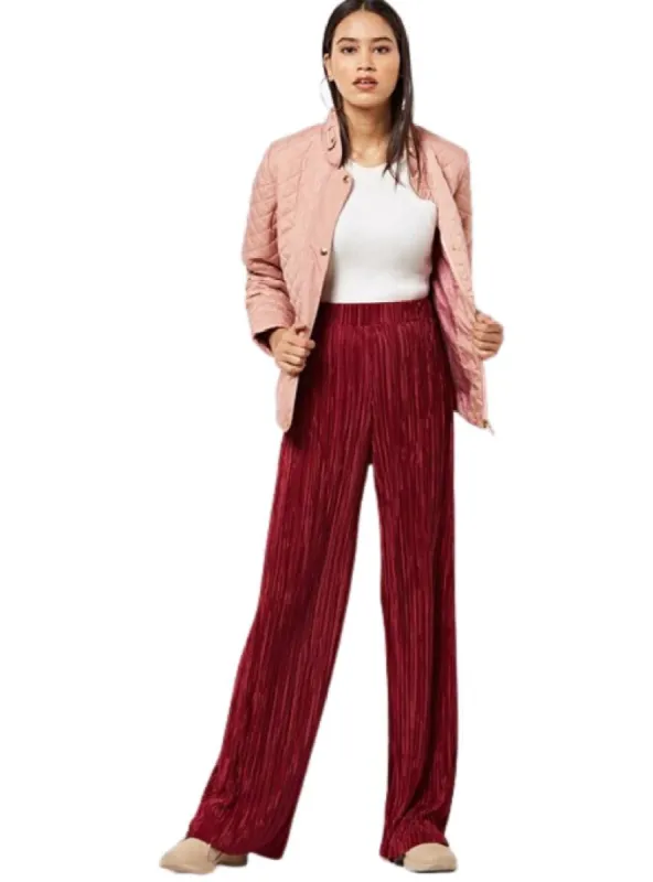 PLEATED SATIN WIDE LEG TROUSER sold by FBO