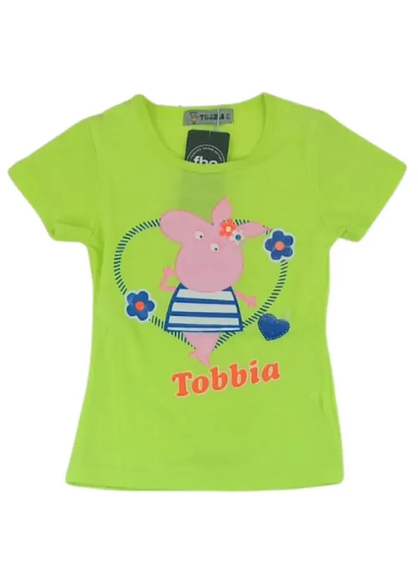 HEART DETAILED PRINTED TEE sold by FBO