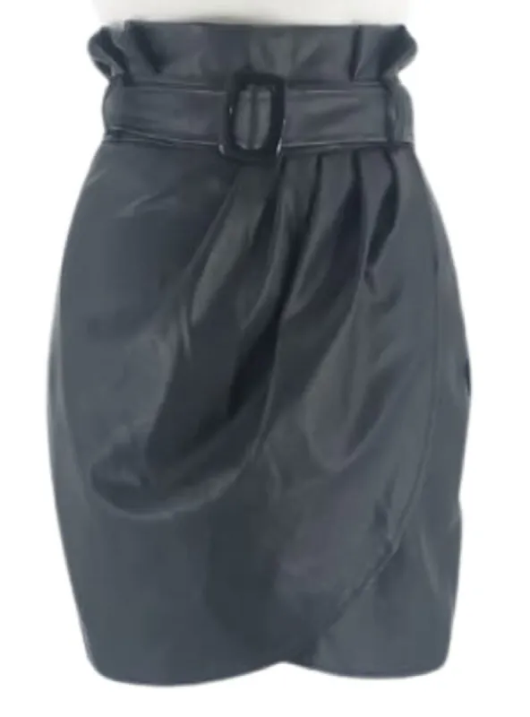 PLEATHER DETAILED SKIRT WITH BELT sold by FBO