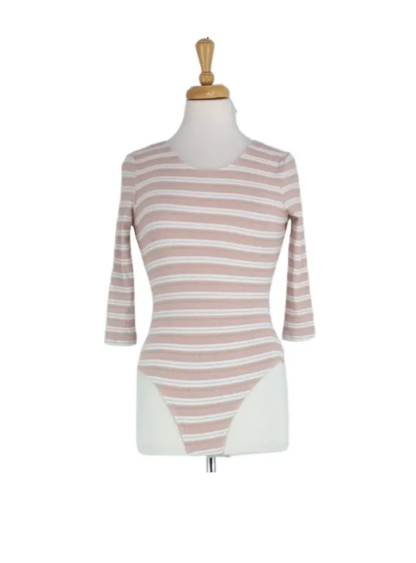 STRIPE-PATTERN BODYSUIT sold by FBO