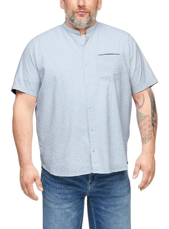 STRIPED BANDED COLLAR SHIRT sold by FBO