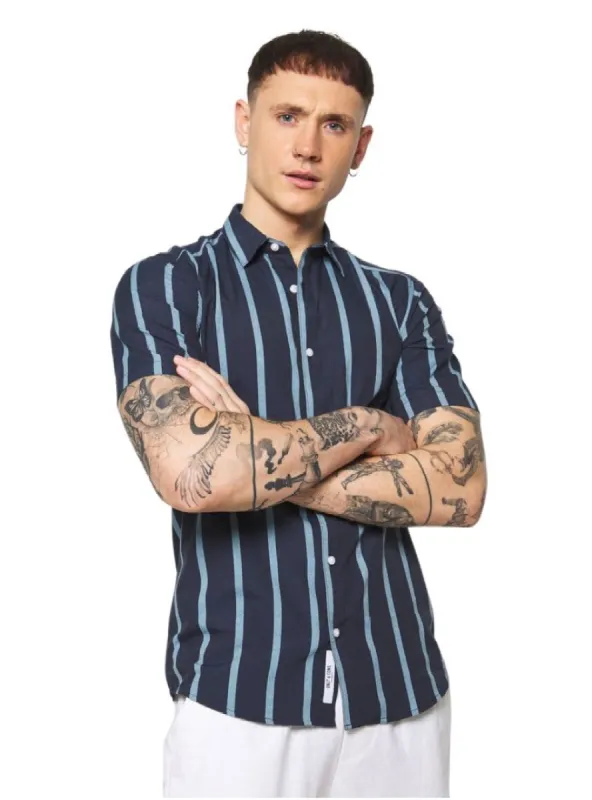 STRIPED COLLAR SHIRT sold by FBO