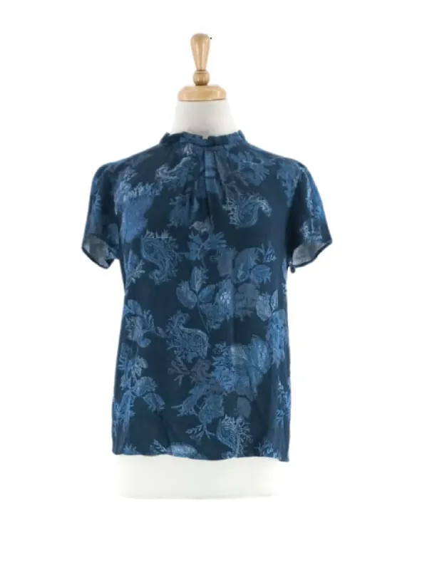 FLORAL MOCK NECK BLOUSE sold by FBO