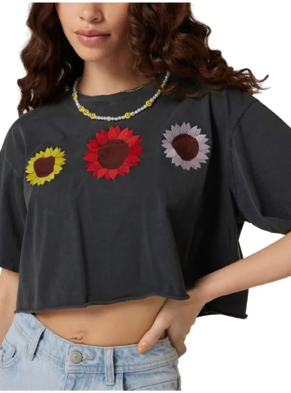 EMBROIDERED FLOWER DETAIL TOP sold by FBO