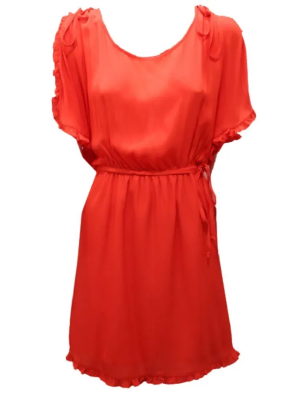 FRILL DETAILED FLARE SLEEVE DRESS sold by FBO