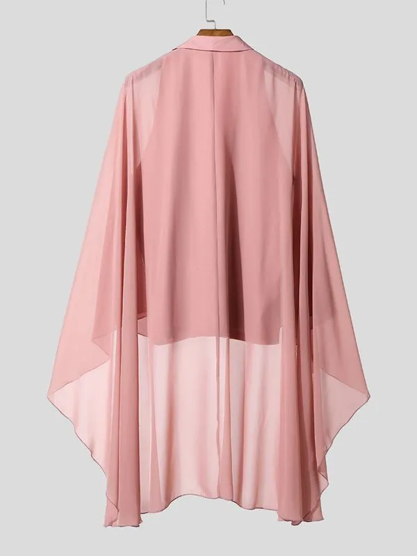 Men's Party Style Semi Sheer Long Sleeve Shirt SKUL36417 sold by Incerunmen product image thumbnail 5