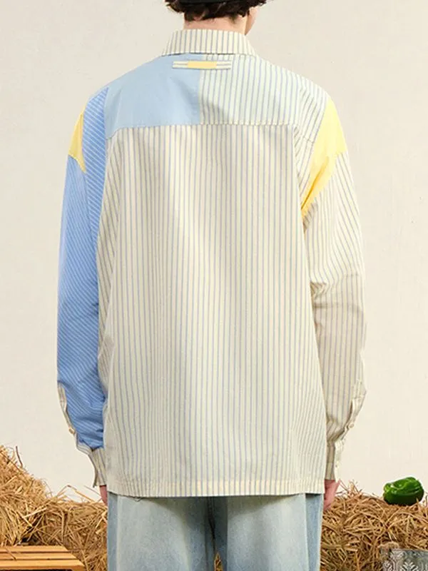 Men's Striped Color Block Casual Long Sleeve Shirt SKUL22483 sold by Incerunmen product image thumbnail 2