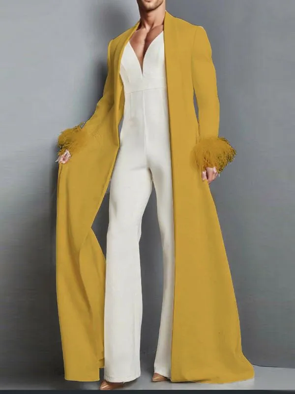 Men's Plush Patchwork Drop Hem Long Sleeve Cardigan SKUL27432 sold by Incerunmen product image thumbnail 5