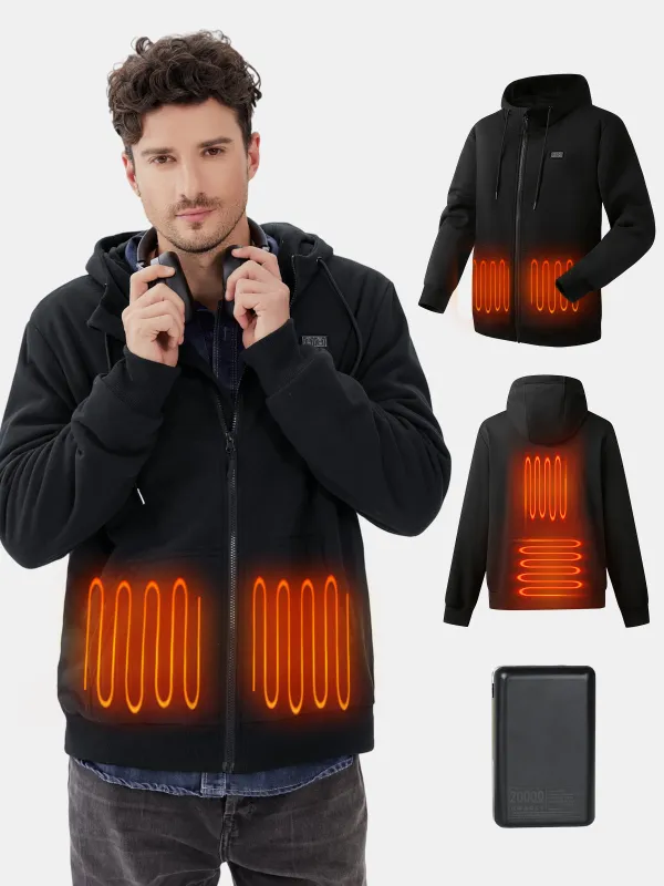 Men's Solid Color Heated Long Sleeve Hoodie SKUL14444 sold by Incerunmen