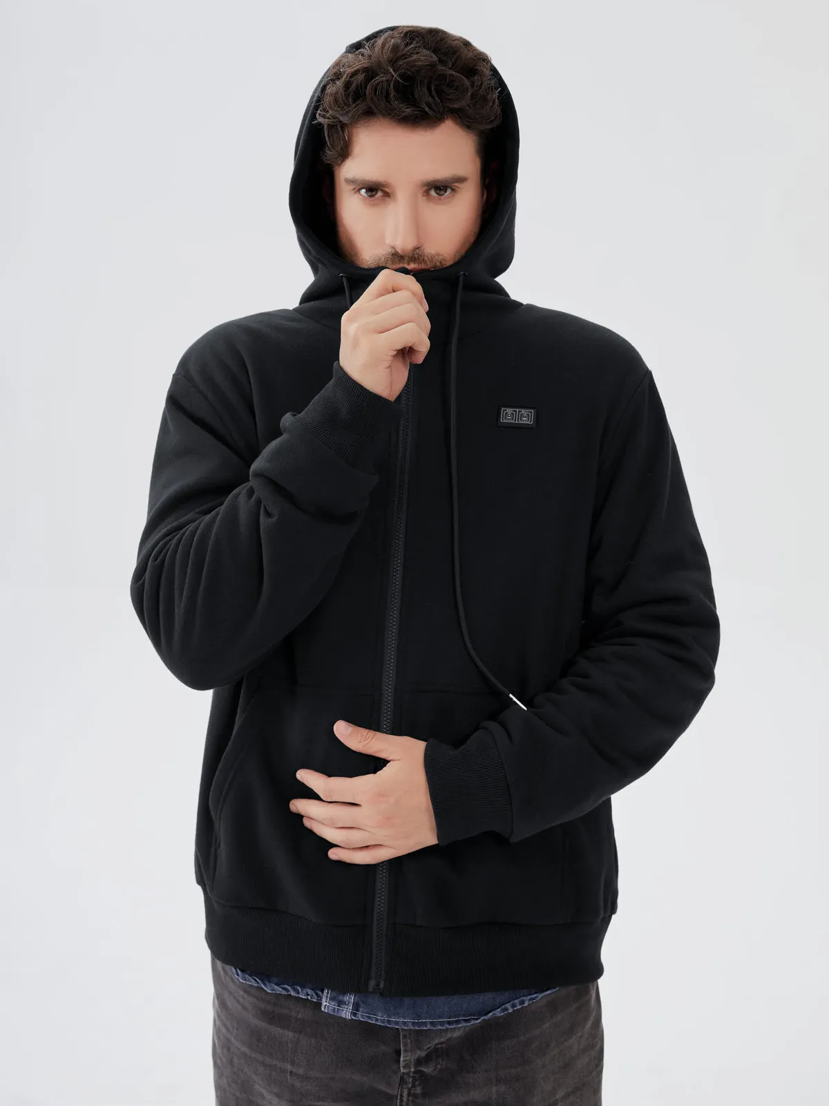 Men's Solid Color Heated Long Sleeve Hoodie SKUL14444 sold by Incerunmen product image thumbnail 3