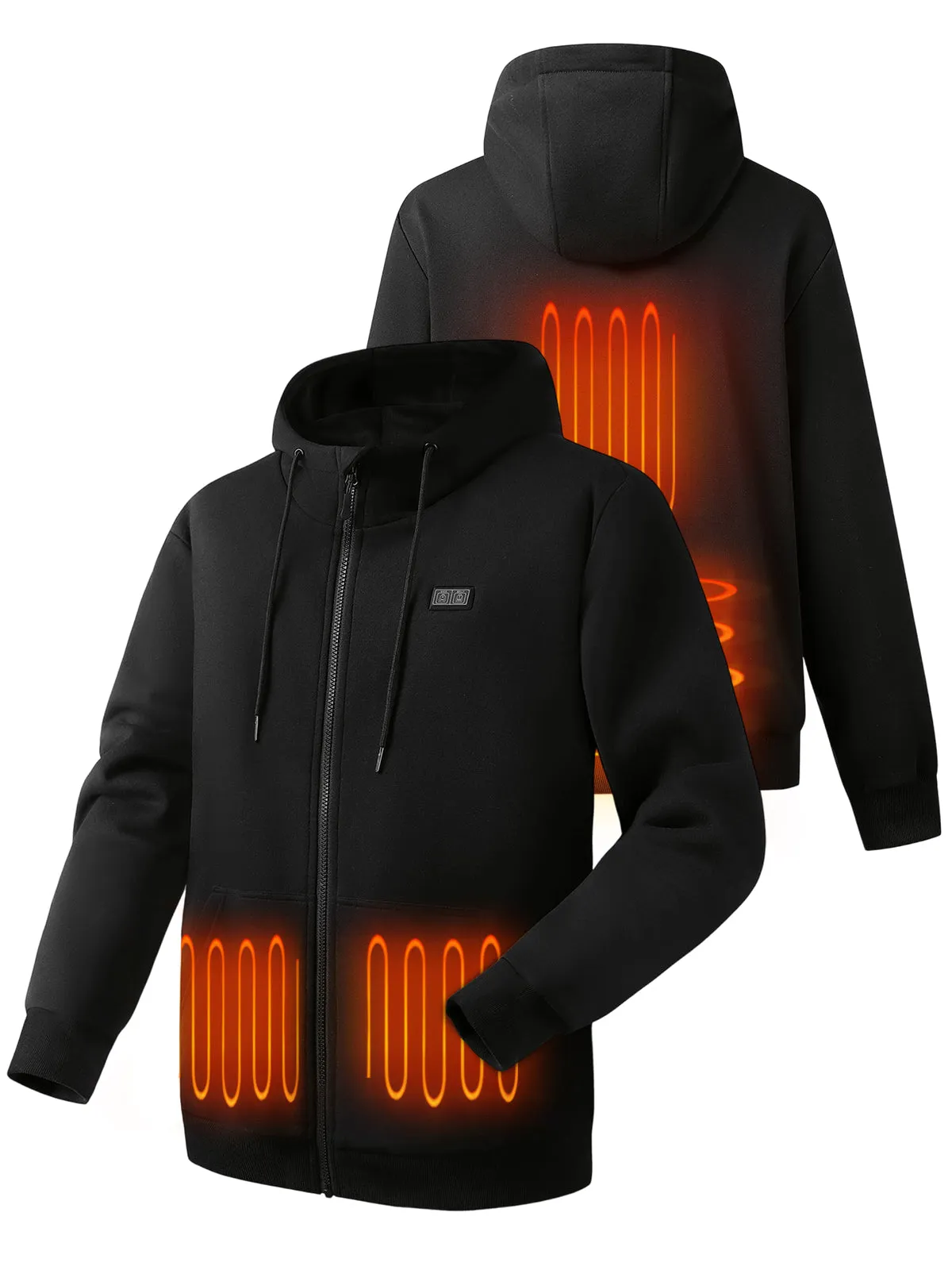 Men's Solid Color Heated Long Sleeve Hoodie SKUL14444 sold by Incerunmen product image thumbnail 2