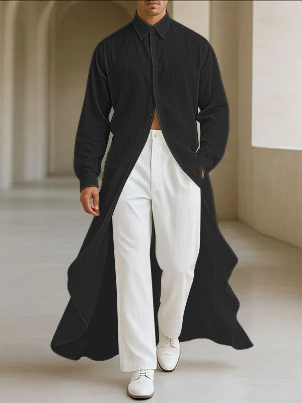 Men's Solid Pleated Textured Long Sleeve Shirt SKUL34216 sold by Incerunmen product image thumbnail 2