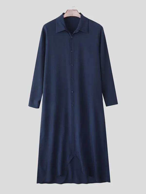 Men's Solid Pleated Textured Long Sleeve Shirt SKUL34216 sold by Incerunmen product image thumbnail 4