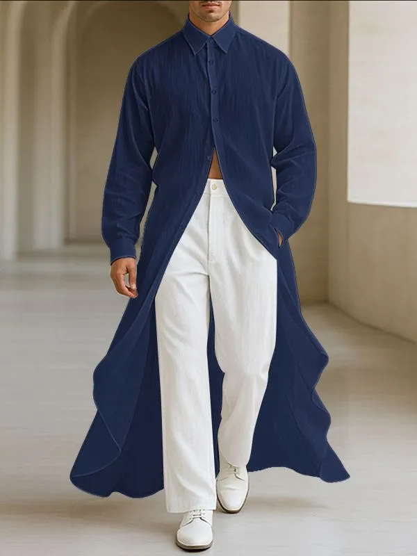 Men's Solid Pleated Textured Long Sleeve Shirt SKUL34216 sold by Incerunmen product image thumbnail 3