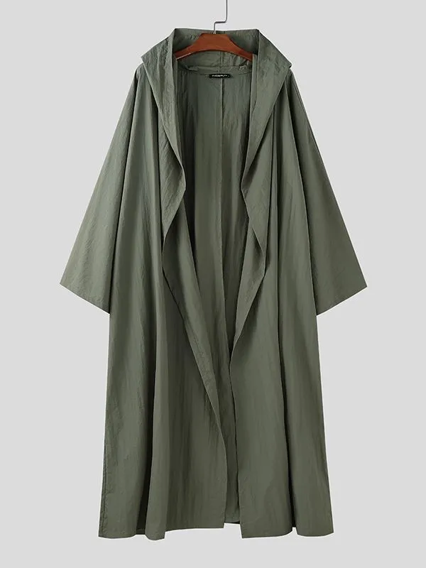 Men's Solid Hooded Loose Long Sleeve Cardigan SKUL32841 sold by Incerunmen product image thumbnail 4