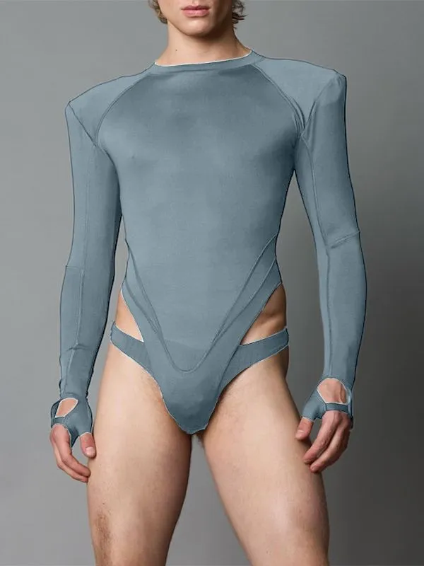 Men's Deconstructed Padded Shoulder Bodysuit SKUL31909 sold by Incerunmen product image thumbnail 3
