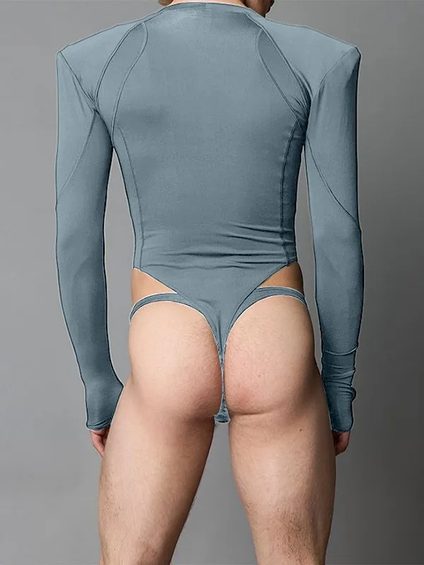 Men's Deconstructed Padded Shoulder Bodysuit SKUL31909 sold by Incerunmen product image thumbnail 4