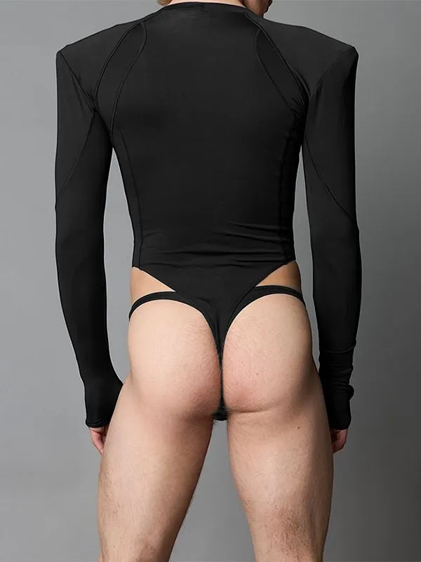 Men's Deconstructed Padded Shoulder Bodysuit SKUL31909 sold by Incerunmen product image thumbnail 2