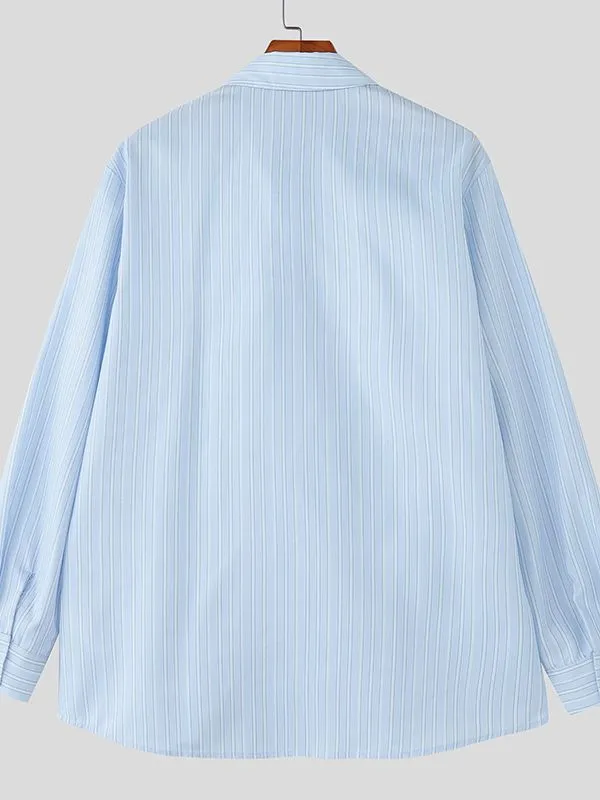 Men's Tie Striped Long Sleeve Shirt SKUL31907 sold by Incerunmen product image thumbnail 5