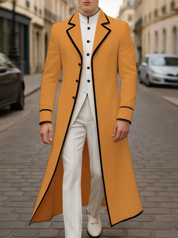 Men's Colorblock Bold Outline Trench Coat SKUL28403 sold by Incerunmen product image thumbnail 2